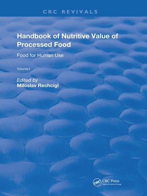 cover image of Handbook of Nutritive Value of Processed Food